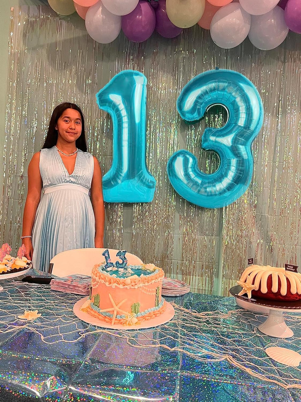 Numbers Balloon - 40 Inch Large Light Blue Balloon for 3rd Birthday Decor | Perfect for Celebrations