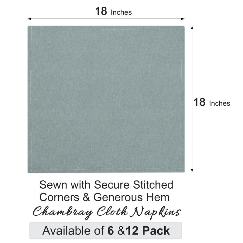 Ruvanti Cloth Napkins Set of 12, 18x18 Reusable Napkins Cloth Washable, Soft & Durable Table Napkin, Poly Cotton Fabric Dinner Napkins for Parties, Christmas, Thanksgiving, Weddings - Army Green