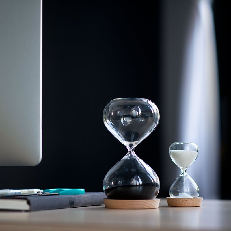 OrgaNice Hourglass Sand Timer - 30 Minute & 5 Minute Timer Set - Improve Productivity & Achieve Goals - Stay Focused & Be More Efficient - Time Management Tool - [Gift-Ready Packaging]
