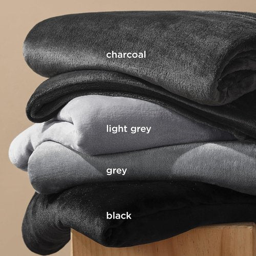Bedsure GentleSoft Fleece Blanket - Cozy Lightweight Plush California King Size Charcoal, 102x96 Inches
