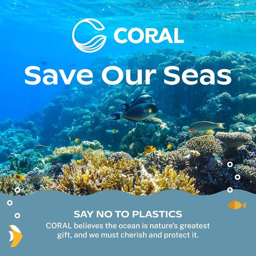 CORAL 100% Compostable Forks - 120 Heavy Duty, Break Resistant, Ocean Friendly | Light Brown, 7.0 Inch