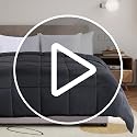 NEXHOME PRO Bamboo Cooling Comforter - King Lightweight Duvet Insert, Dark Grey