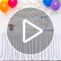 4ft Ruffle Table Skirt, Pleated White Table Cover for Parties and Events