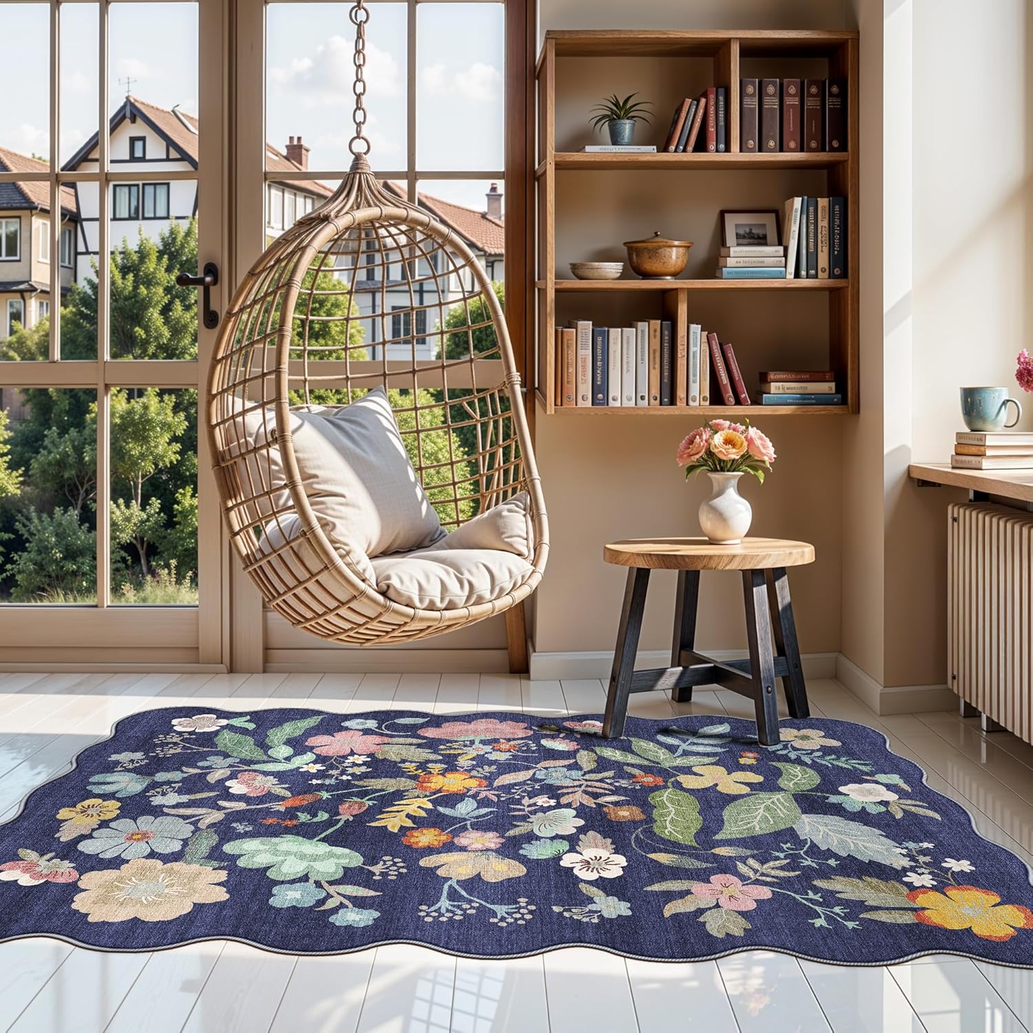 Skiennix Washable 3x5 Entryway Area Rug - Ultra Soft, Anti-Slip, Water-Resistant Mat in Purple