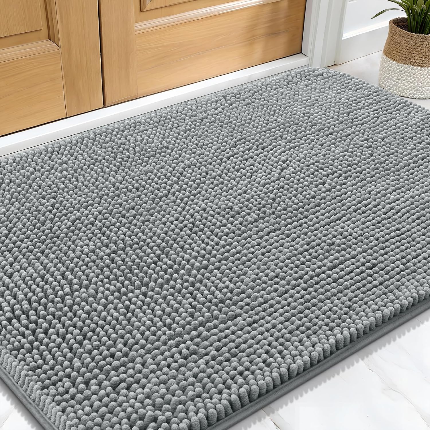 OLANLY Dog Door Mat Set - 3-Piece Bundle with 30x20 Size in Grey - Durable & Stylish Design