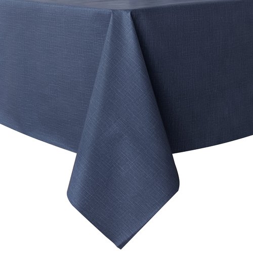 sancua 100% Waterproof Rectangle PVC Tablecloth - 54 x 108 Inch - Oil Proof Spill Proof Vinyl Table Cloth, Wipe Clean Table Cover for Dining Tables, Buffet Parties and Camping, Greyish Blue