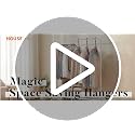 10 Pack Space Saving Hangers Black Plastic Closet Organizer