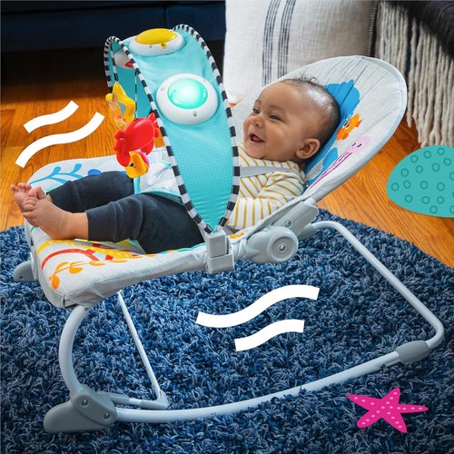 Baby Einstein Ocean Explorers Rocker - Musical Infant to Toddler Chair with Lights & Sounds | Ages 0-30 Months