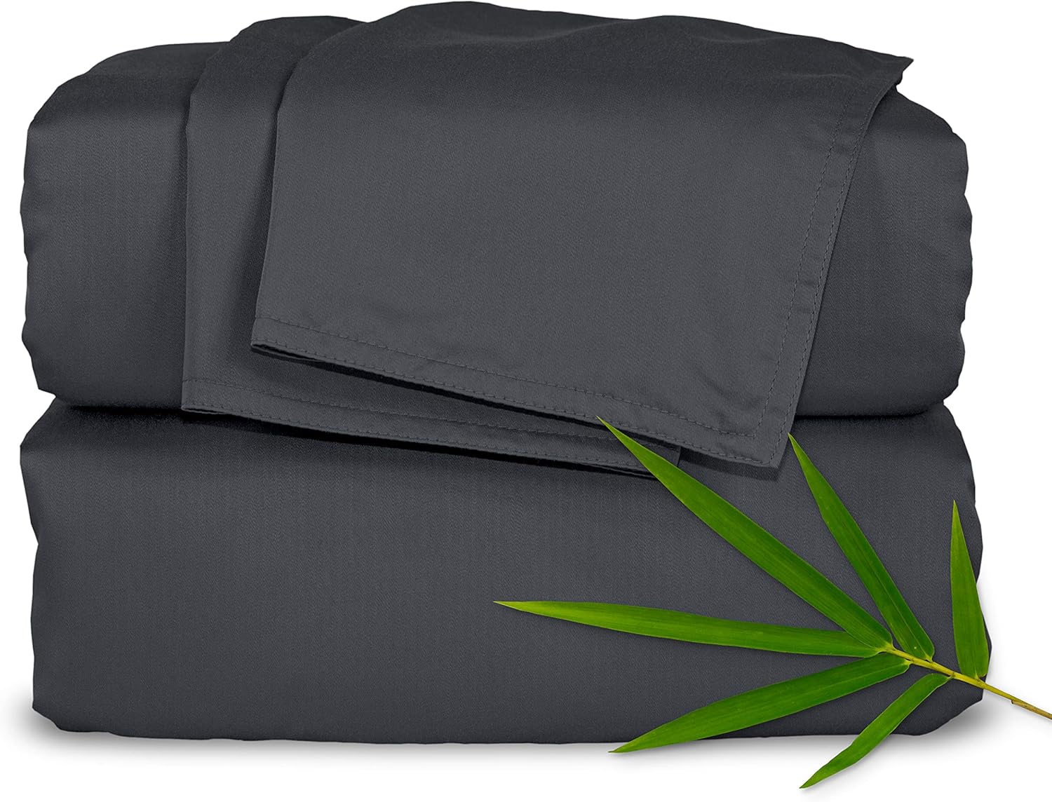 Pure Bamboo Queen Sheets - Luxuriously Soft & Cooling 100% Organic Viscose Bed Set | Charcoal Color