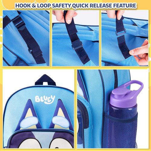Bluey Mini Backpack - Kids' Travel Bag with Adjustable Straps | 11.5x9 in, Perfect for Picnics & Gifts
