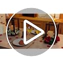 Hushee 60-Piece Wooden Wedding Lantern Centerpieces, Brown & Red with 20 LED Candles