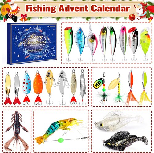 Advent Calendar 2025 - Fishing Gifts for Men & Teens | 24-Day Christmas Countdown with Tackle & Lures