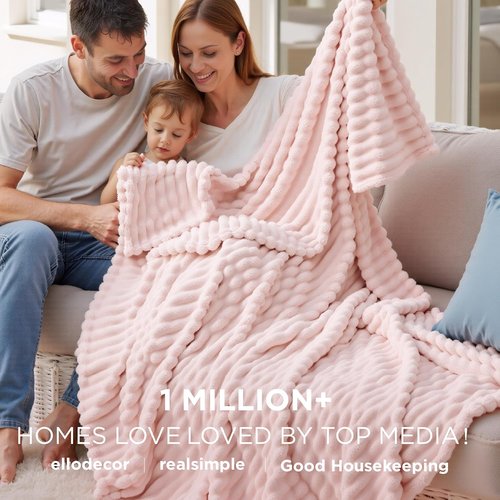Bedsure GentleSoft California King Blanket - Cozy Crystal Pink Throw, 102x96 Inches for Ultimate Comfort