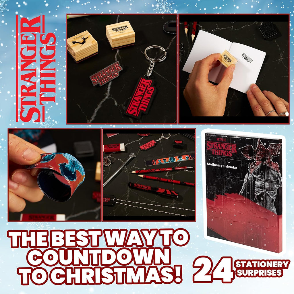 Stranger Things Advent Calendar 2025 - Exclusive Stationery, Necklace, Keyrings & Stickers Set