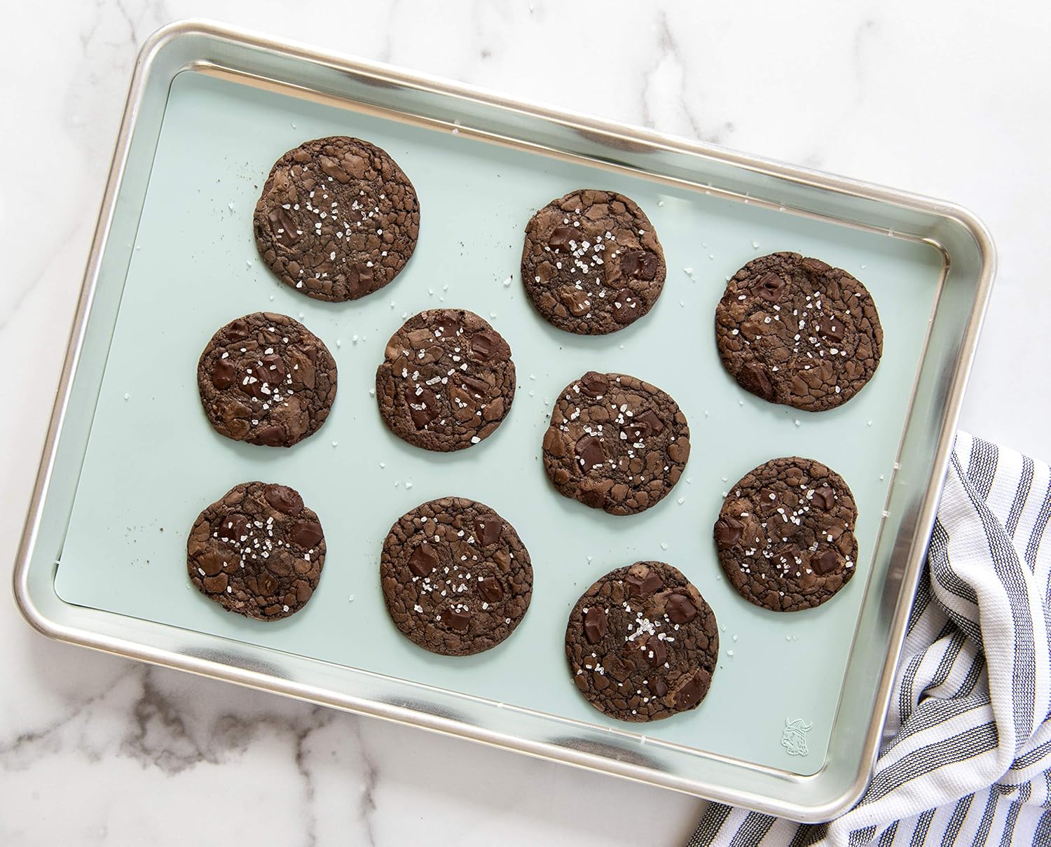 Nordic Ware 3-Piece Cookie Set - Includes Aqua Baking Mat for Perfect Baking Results
