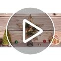 FLAVCHARM Rustic Brown Jute-Wrapped Christmas Tree Topper Star with Red Berries & Pine Cones, 20 LED Warm Lights, Battery Operated, 6H Timer
