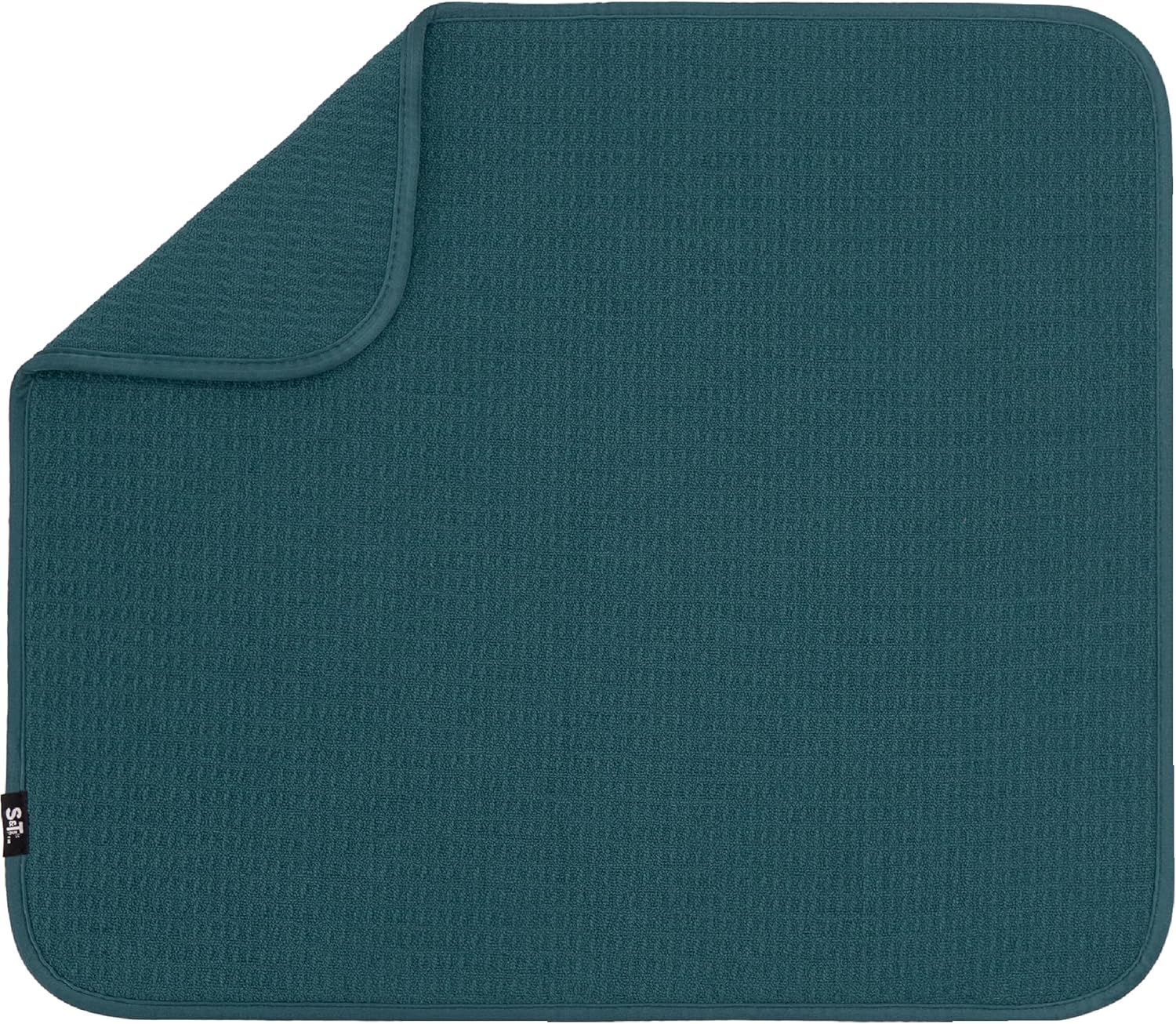 S&T INC. Dish Drying Mat - Absorbent Microfiber Kitchen Counter Pad | 16” x 18” | Tapestry Blue