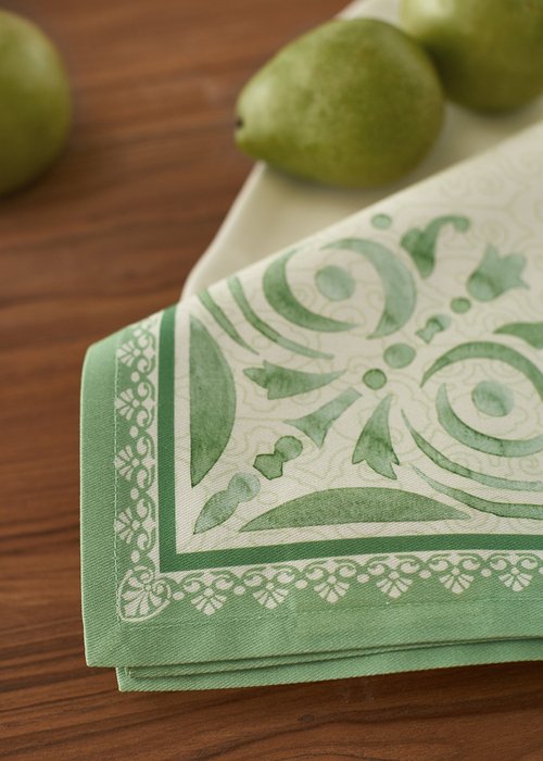 Maison d' Hermine Cloth Napkins Set of 4 100% Cotton Everyday Reusable Square Napkins Cloth Washable, Dinner, Party, Wedding, Restaurant, Spring/Summer (Jardin Du Roy, 20" x 20")