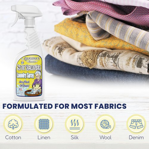 Grandma's Secret Spot Remover Spray - Toxin-Free Fabric Stain Remover for Clothes - 16 oz & 2 oz DuoPack