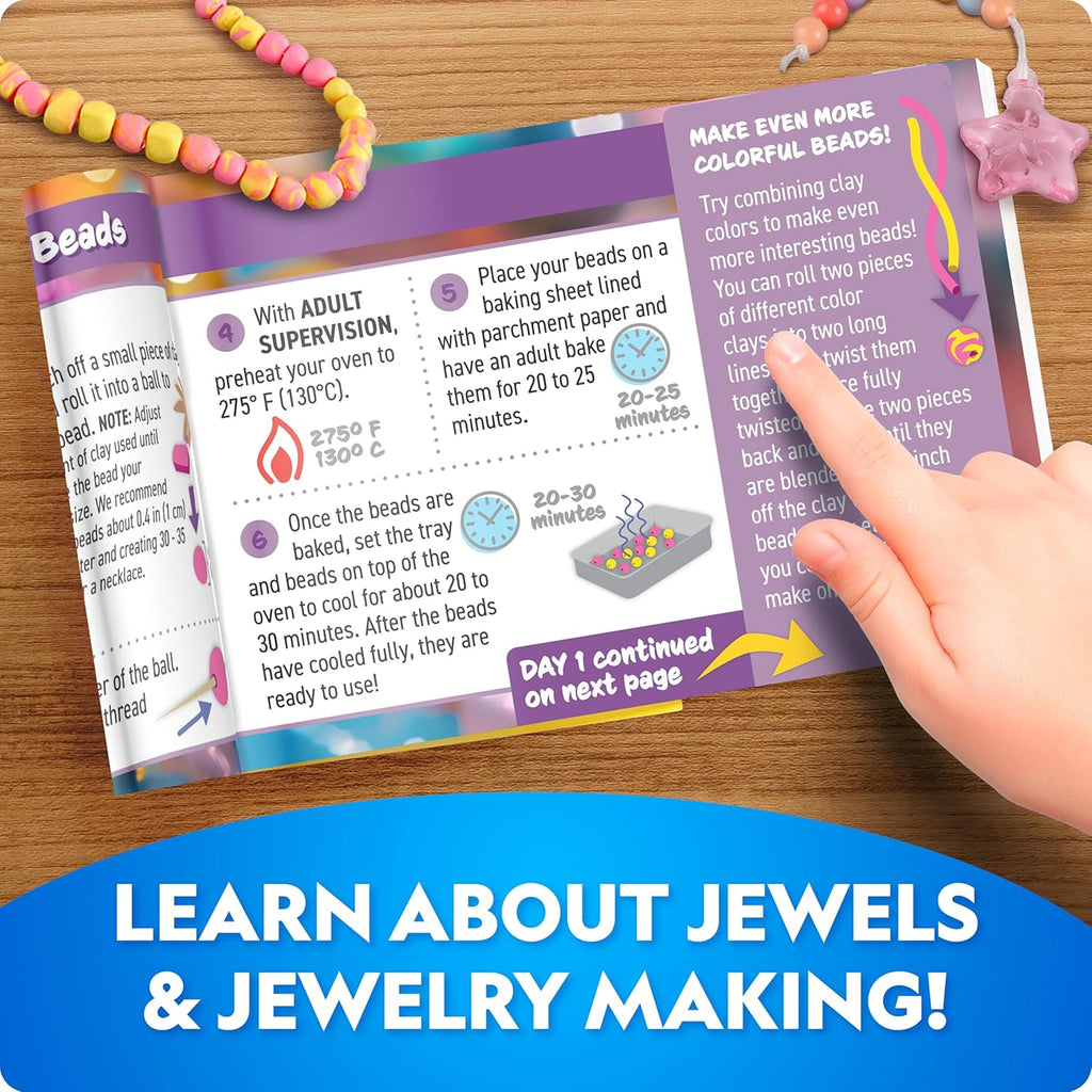 National Geographic 2026 Jewelry Making Advent Calendar - Create 24+ Unique Jewelry Pieces | Holiday Craft Kit for Kids