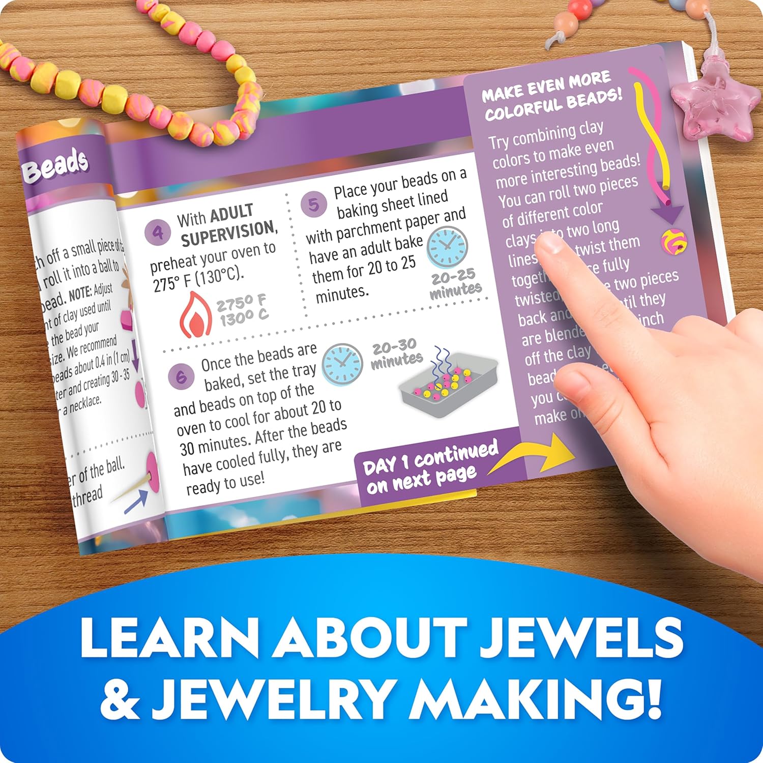 National Geographic 2026 Jewelry Making Advent Calendar - Create 24+ Unique Jewelry Pieces | Holiday Craft Kit for Kids