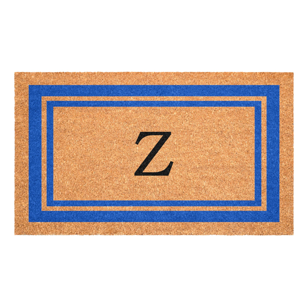 Calloway Mills 152972436Z Blue Border 24" x 36" Monogram Doormat (Letter Z)