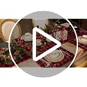 Irenare Snowflake Style Christmas Table Runner and Placemats Set Buffalo Plaid, 7 Pieces