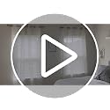 Ivory Semi Sheer Linen Curtains 84 Inch - Light Filtering Drapes (Set of 2)