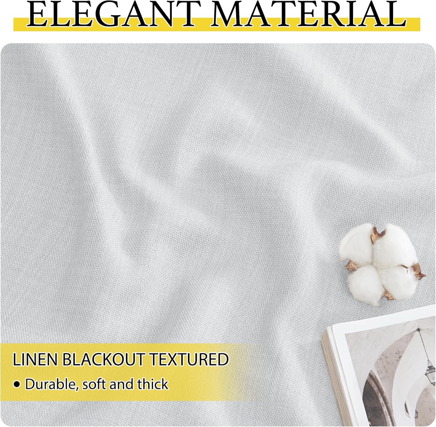 NICETOWN Blackout Small Curtains - Thermal Insulated Grommet Valances for Kitchen | 34" Wide x 30" Long, Greyish White