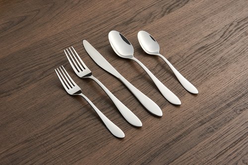 CAMBRIDGE Silversmiths Delia Mirror 20-Piece Flatware Set, Service for 4
