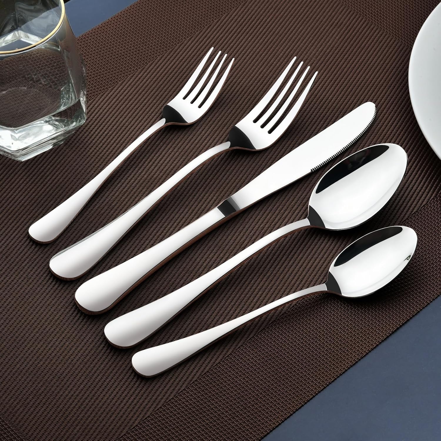 Regine Switzerland 60-Piece Silverware Set - Heavy-Duty Stainless Steel Utensils for 12 | Dishwasher Safe Gift Package