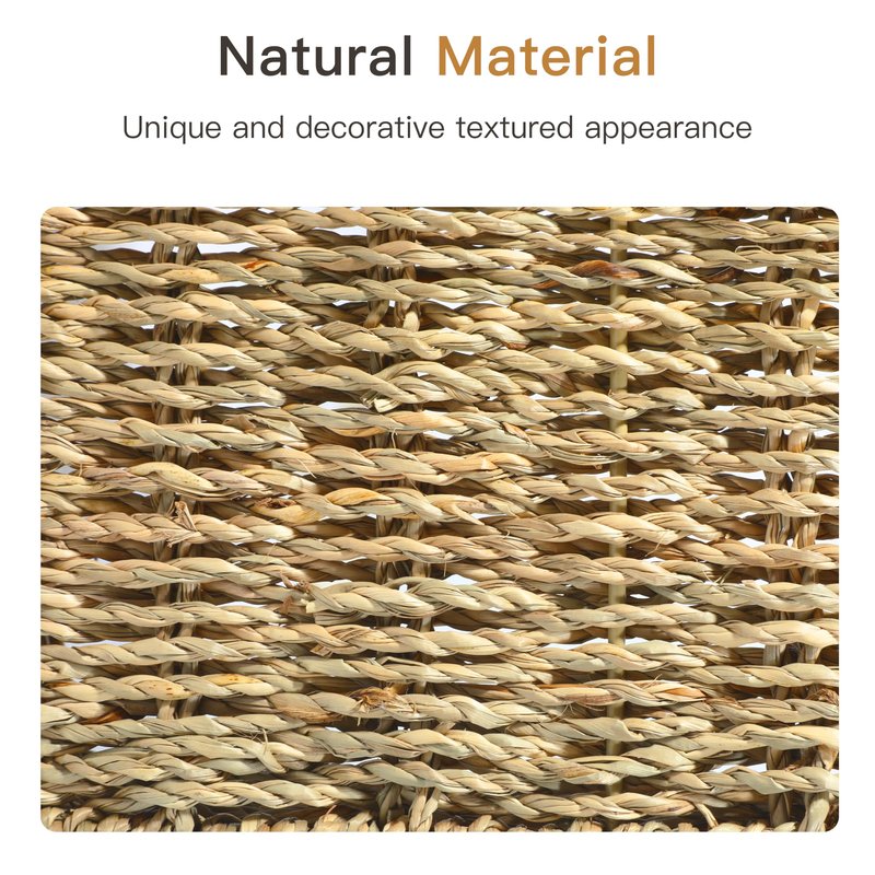 Tadacumir Disposable Guest Towel Holder Tray for Bathroom, Seagrass Paper Hand Face Towel Napkin Holder Long Rectangle Woven Napkin Ratten Wicker Dinner Basket
