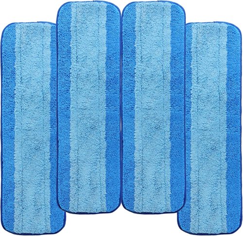 Bona | 4 Pack Microfiber Mop Pads - Reusable Cleaning Pads for 18 Inch Mops | Hardwood Floor Replacement