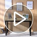 47-Inch Modern Computer Desk, Rustic Brown Writing Study Table Workstation