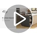 Kitchen Island with Power Outlet, Rolling Storage Cart with Spice Rack