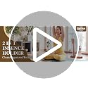 2-in-1 Wooden Incense Holder with Glass Ash Catcher for Sticks