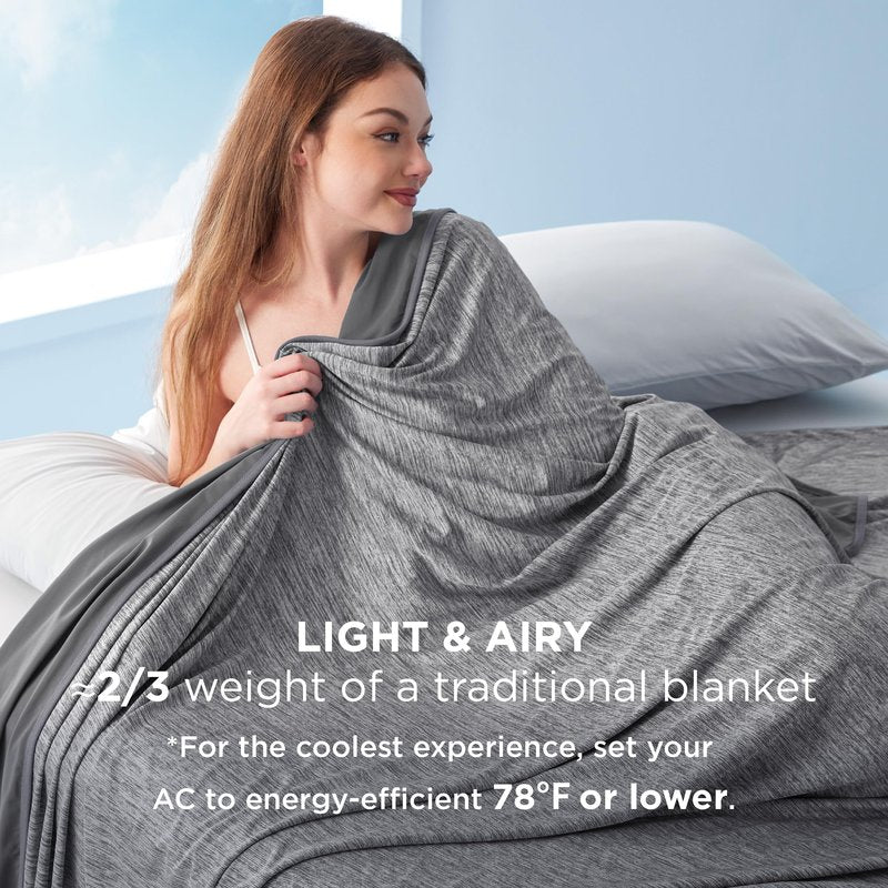 Bedsure Summer Cooling Blanket Twin XL for Hot Sleepers with Sports Mesh Design, Arc-Chill Q-Max 0.4 Lightweight Breathable Ice Cold Blankets for College Dorm, 60 x 90 Inches, Mesh Grey