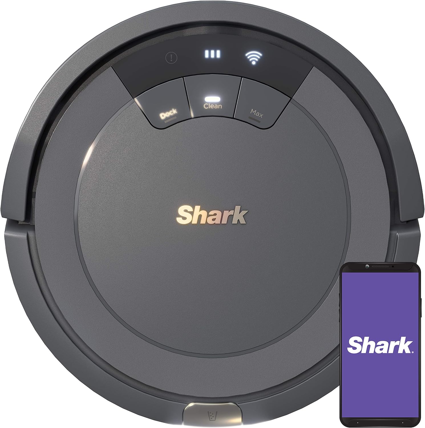 Shark AV753 ION Robot Vacuum - WiFi Connected, Tri-Brush System, 120 Min Runtime | Multi-Surface Cleaning, Grey