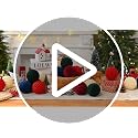 Waipfaru Burgundy Red Velvet Christmas Ornaments Set, 4pcs 5.9 Inch Large Holiday Baubles