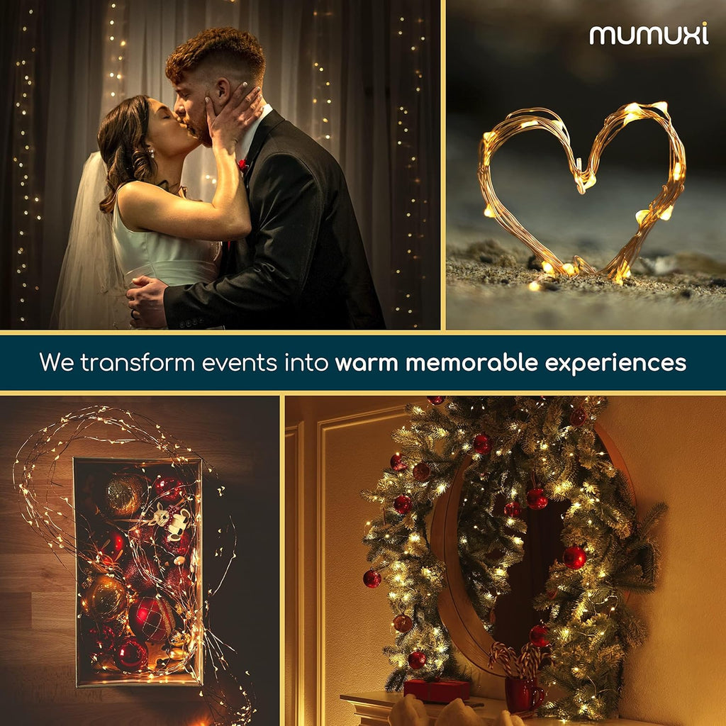 MUMUXI Fairy Lights - 12 Pack 7.2ft Battery Operated String Lights | 20 Mini LEDs for Wedding & Home Decor