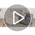 Kids Bean Bag Chair with Plush Teddy Bear - Comfortable Toddler Seat, Grey