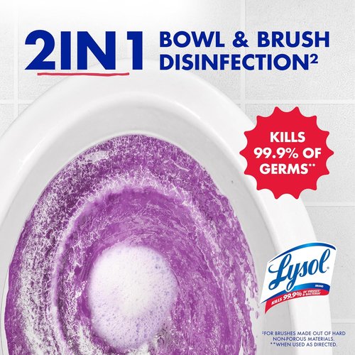 Lysol Toilet Bowl Cleaner Gel - Disinfecting & Septic Safe | Lavender & Cotton Blossom Scent, 24 oz (Pack of 2)