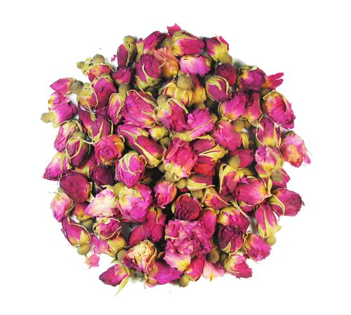 Greenhilltea Premium Dried Rose Buds Rosebud Flower Herb Loose Leaf Tea Fragrant Natural Healthy Herbal Tea 3 OZ