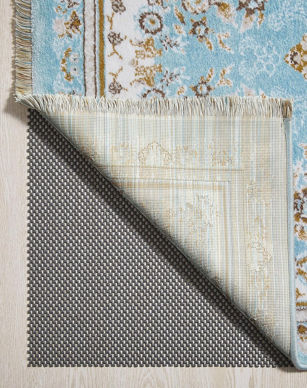 Veken Rug Pad Gripper - Non-Slip Dark Grey 8x10 Ft Mat for Hardwood & Tile Floors