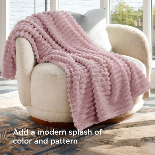 Bedsure GentleSoft Pink Fleece Blanket - Cozy Throw for Women & Girls | Perfect Home Decor, 50x60 Inches
