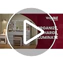 Modern Makeup Vanity Desk with Mirror, 9 LED Bulbs, and 9 Drawers