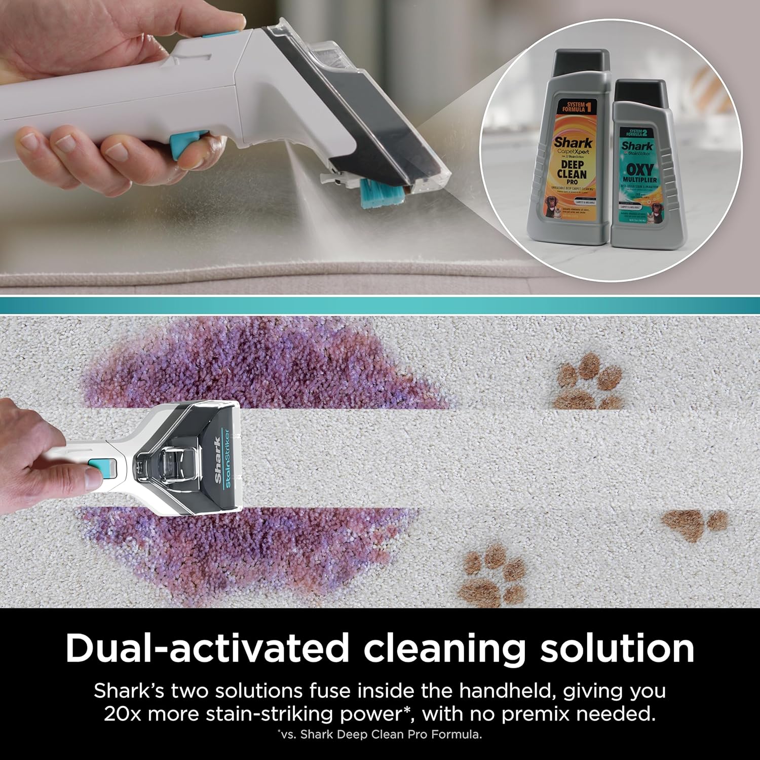Shark R-EX201 CarpetXpert Upright Carpet Cleaner - StainStriker Technology | Cyan Color