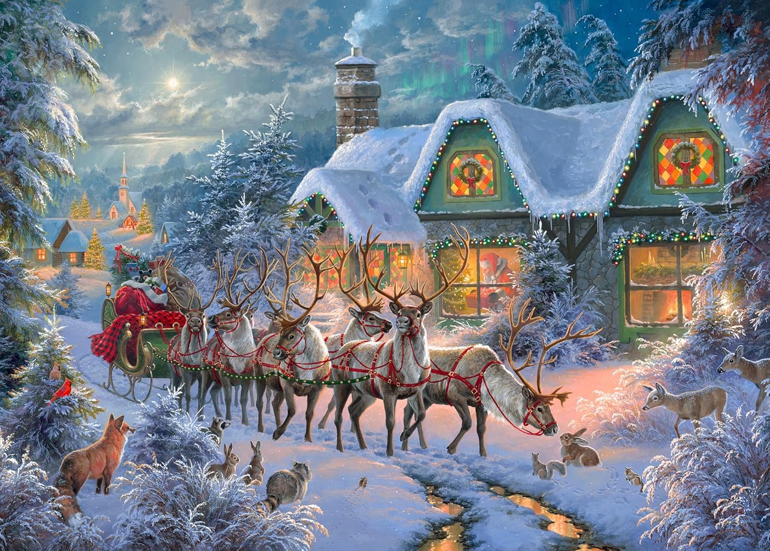 Abraham Hunter Jigsaw Puzzle Advent Calendar 2025 - 1008 Pieces, 24 Boxes, Christmas Countdown Fun for All