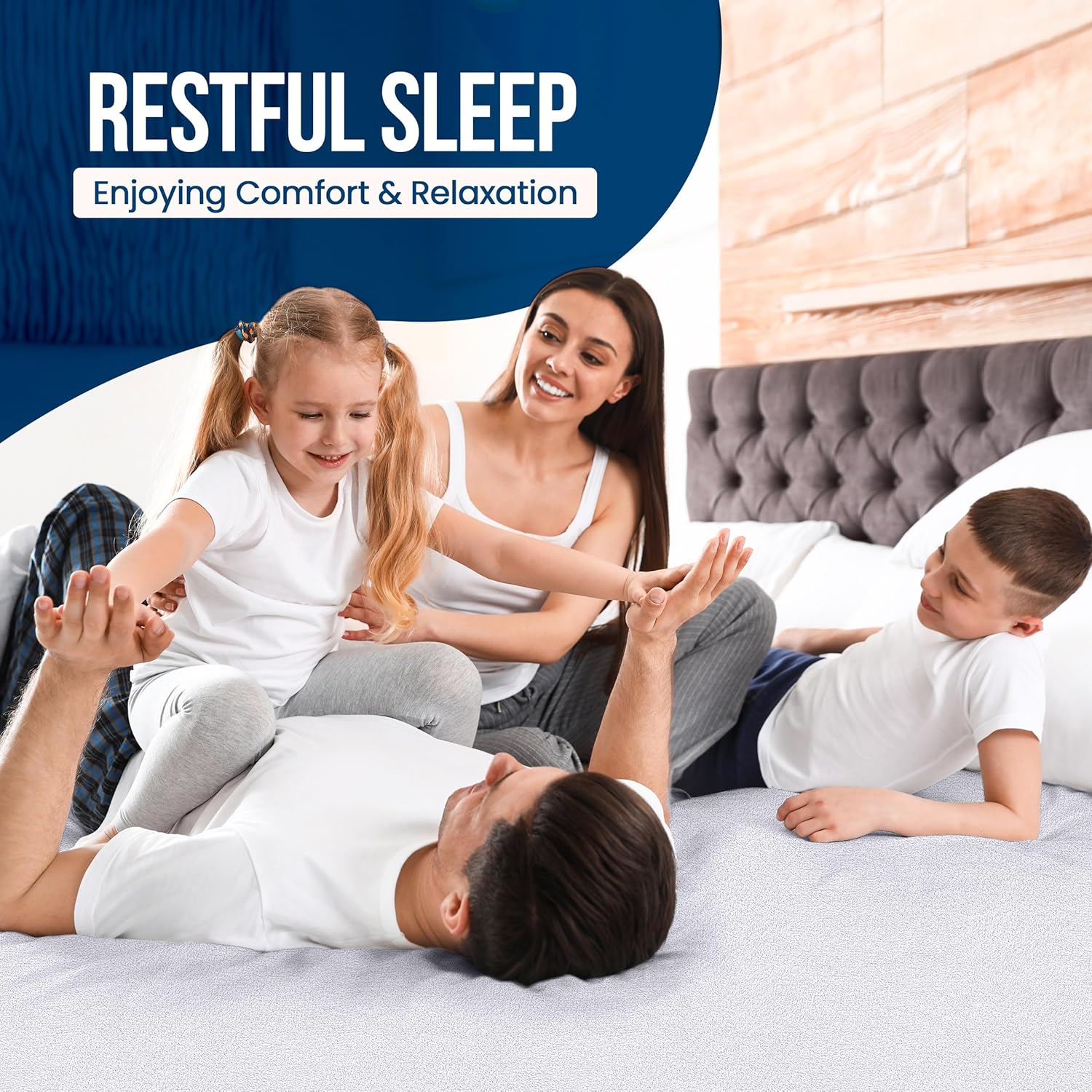 Queen Size Mattress Protector Waterproof 2 Pack, Premium 200 GSM Terry Mattress Cover, Soft & Breathable Bed Cover, Fitted Sheet Style Stretchable Deep Pockets 17" by Utopia Bedding (White)
