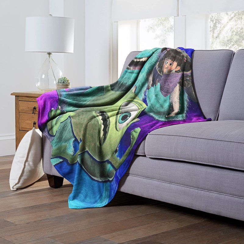 Northwest Monsters Inc Silk Touch Throw Blanket, 50" x 60", Monster Run
